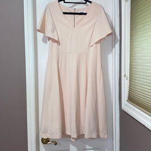 CALVIN KLEIN Blush Pink Short Sleeve Dress - SIZE 12